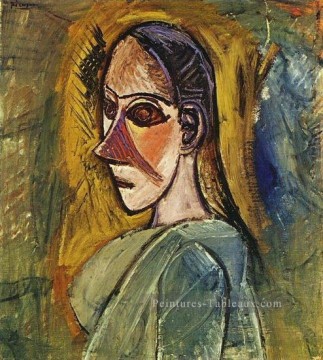  picasso - Buste de Femme tude pour Les Demoiselles d’Avinye 1907 cubisme Pablo Picasso